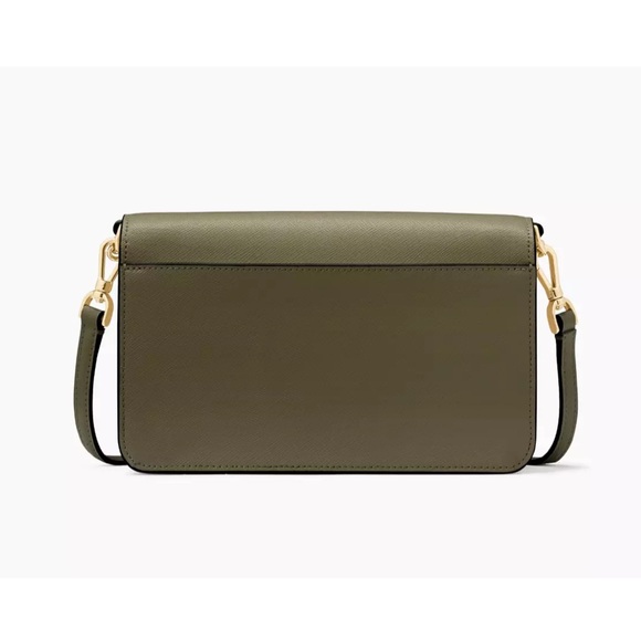 New Kate Spade Madison Small Flap Crossbody Saffiano Leather Seaweed Green - Picture 5 of 5